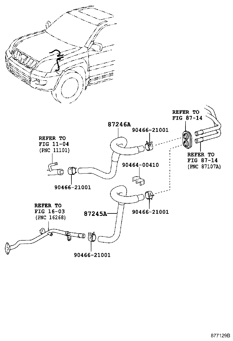 87245-6A840 HOSE, HEATER WATER, OUTLET A product image