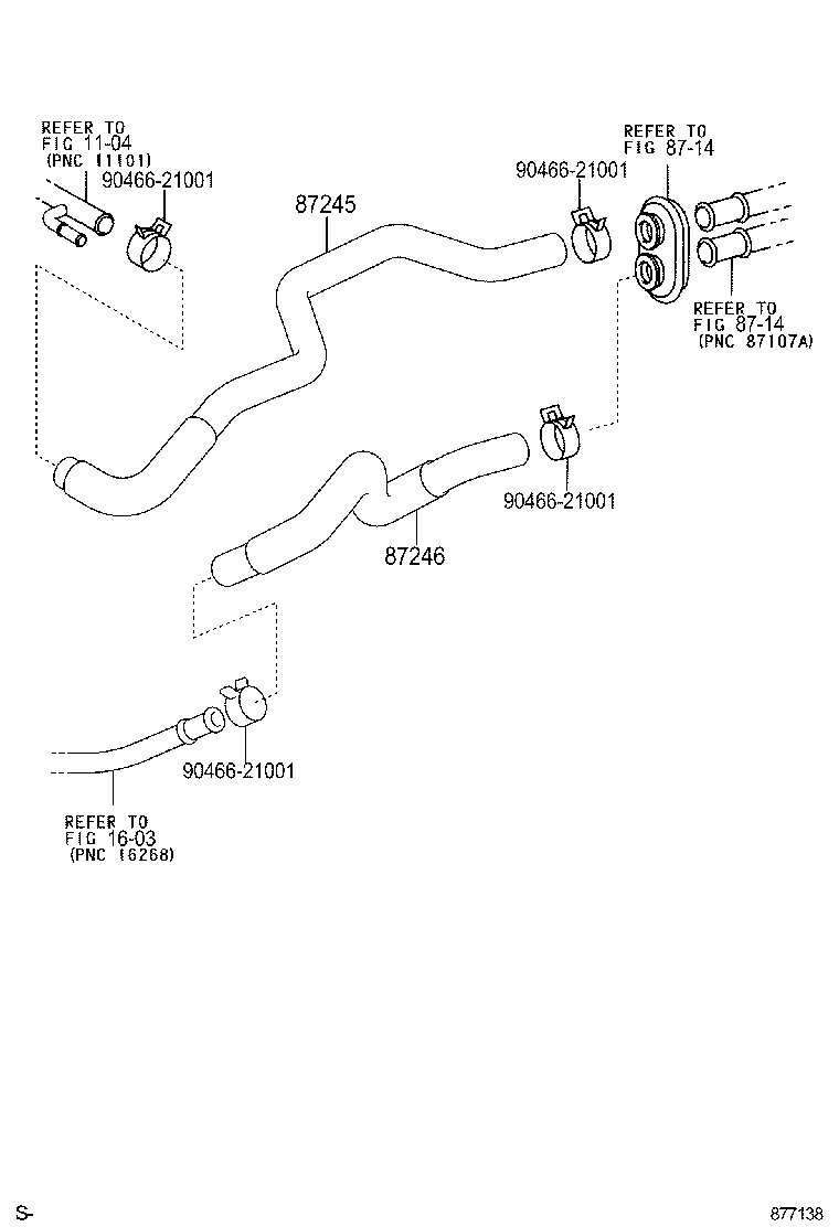 87245-13010 HOSE, HEATER WATER, INLET product image