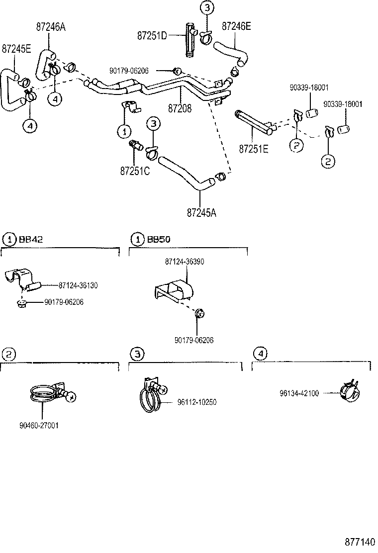 87245-3C461 HOSE, HEATER WATER, INLET B product image
