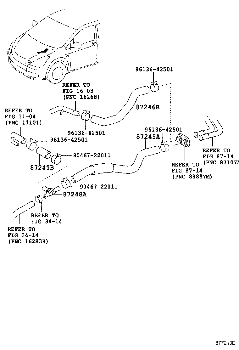 87245-44C30 HOSE, HEATER WATER, OUTLET A product image
