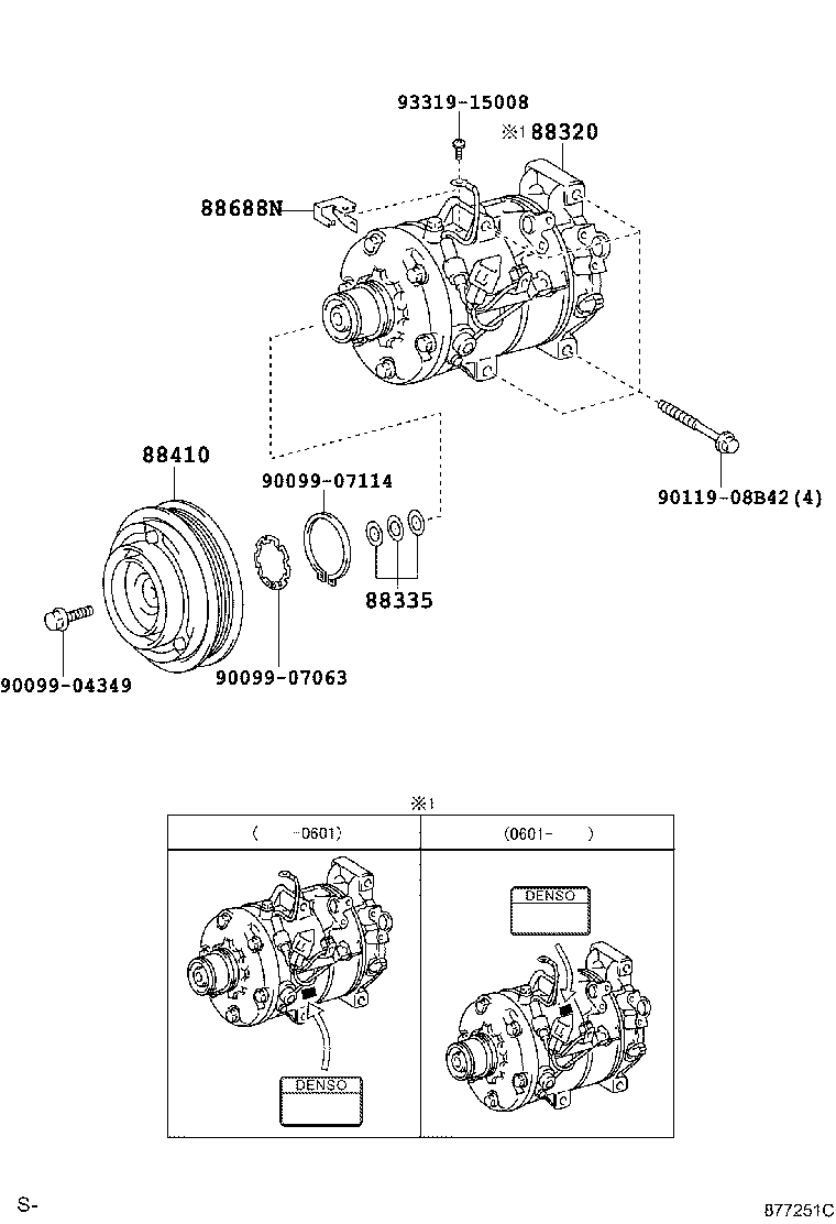 Toyota 88320-07110 COMPRESSOR ASSY, COOLER
