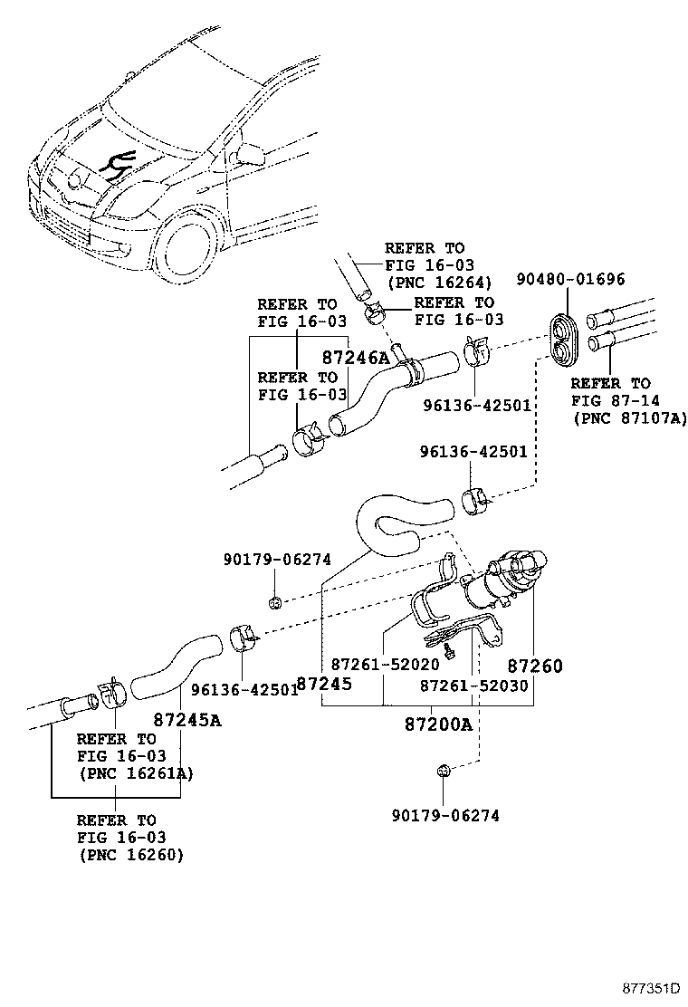 87209-52130 HOSE, HEATER WATER, OUTLET A product image