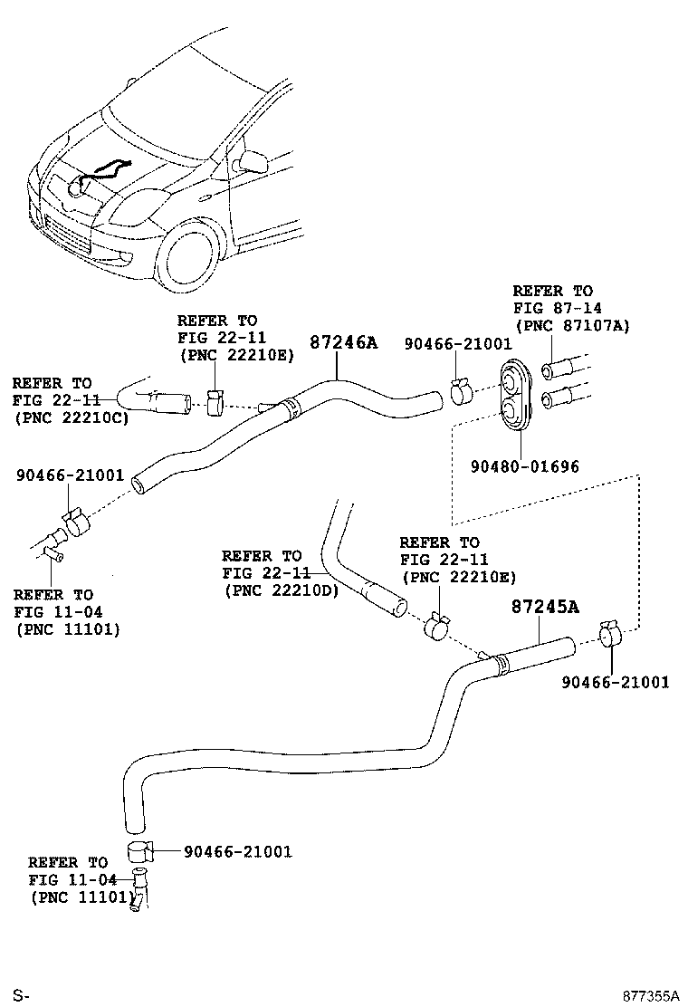 87209-52130 HOSE, HEATER WATER, OUTLET A product image