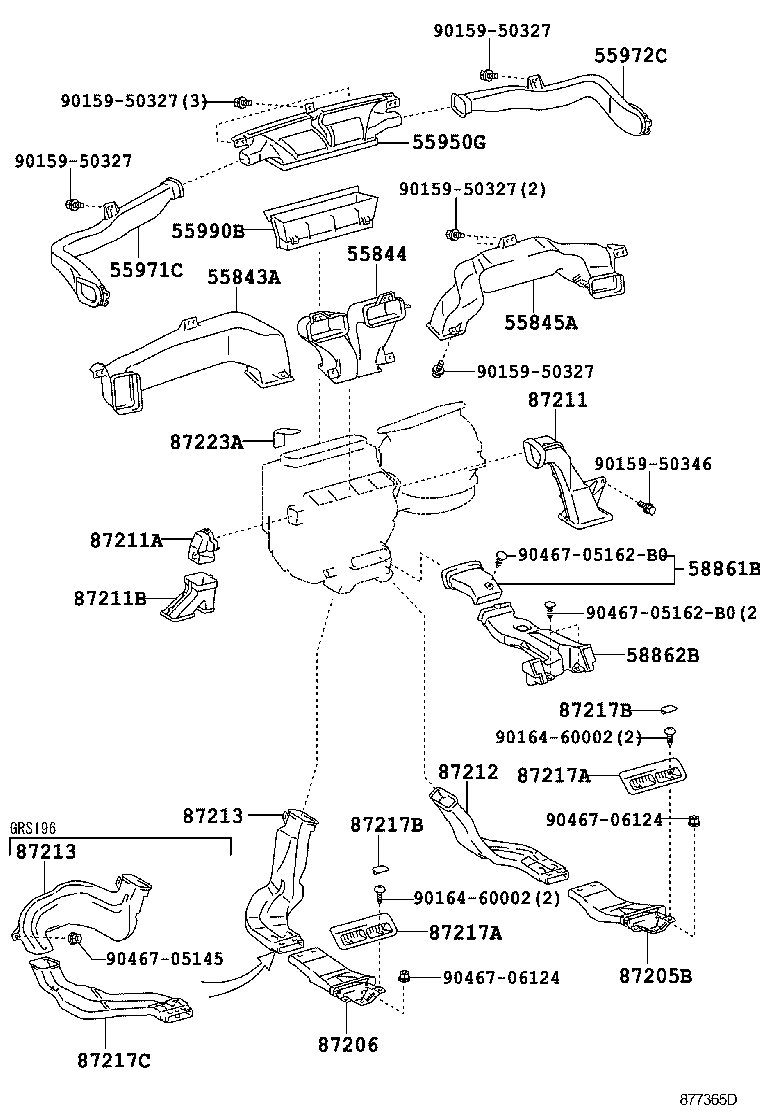 55844-30240 DUCT, HEATER TO REGISTER, NO.2 product image