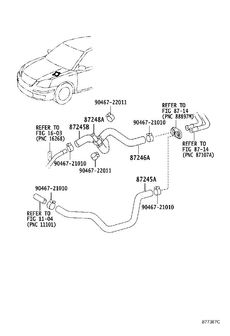 87245-2D650 HOSE, HEATER WATER, OUTLET A product image