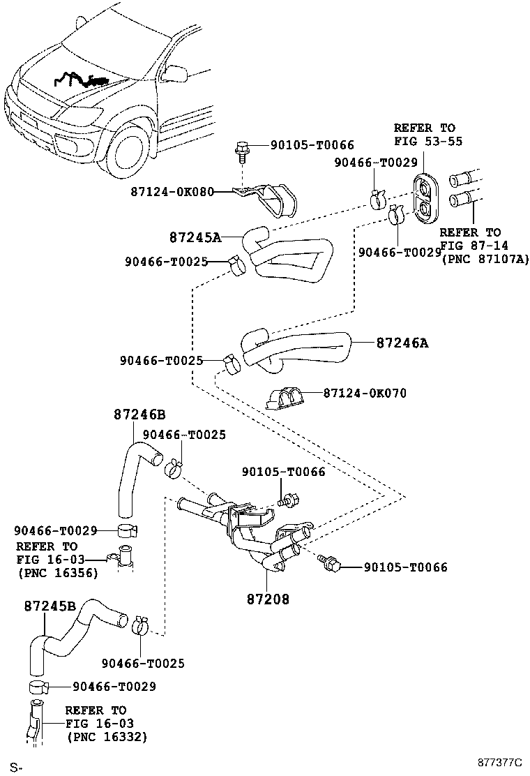 87245-0K620 HOSE, HEATER WATER, OUTLET A product image