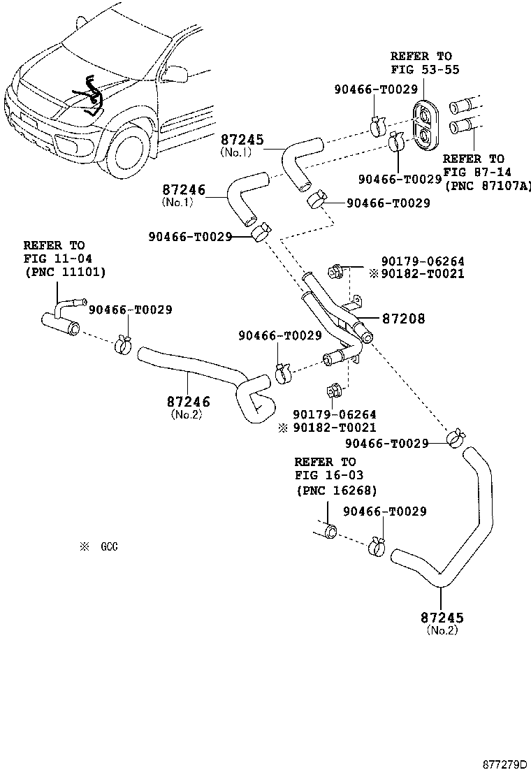 87208-0K110 PIPE SUB-ASSY, HEATER WATER product image