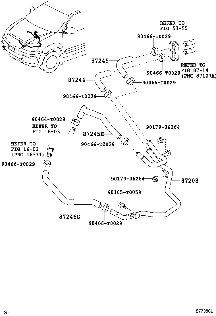 Toyota 87245-0K610 HOSE, HEATER WATER, INLET A