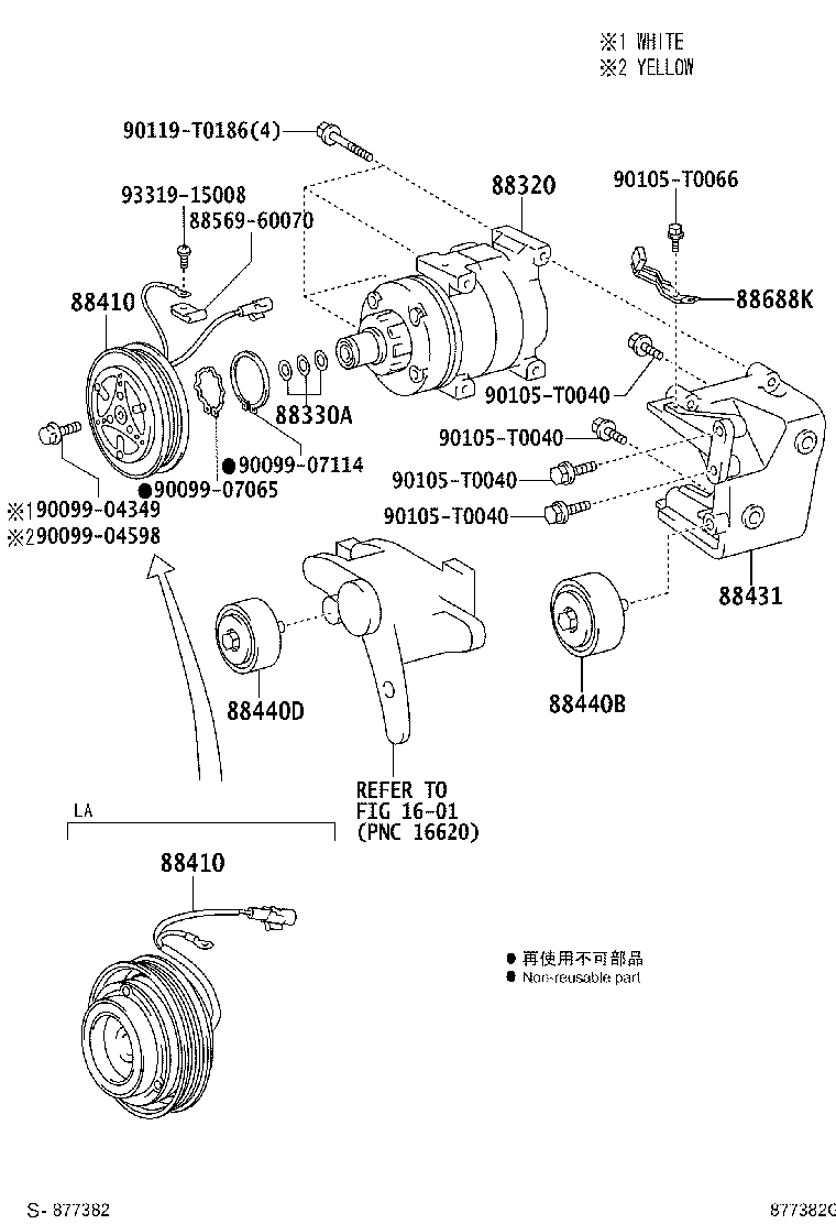 88440-0K040 PULLEY ASSY, IDLE NO.2 product image