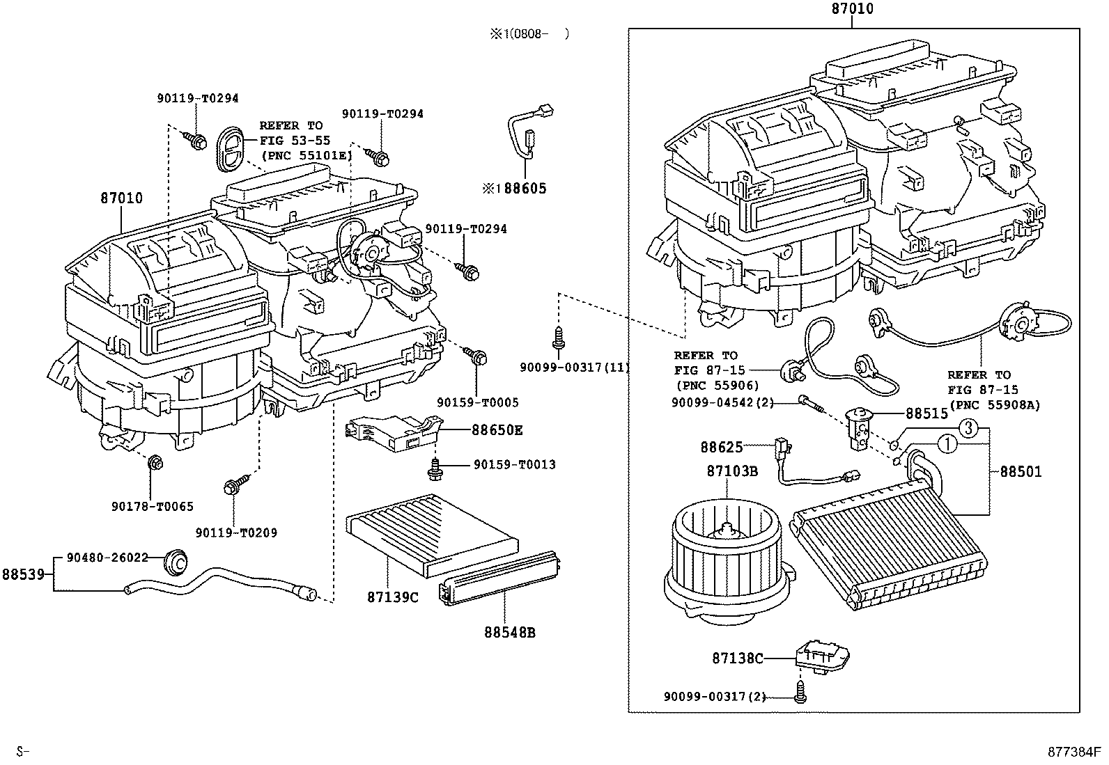87010-0K040 UNIT ASSY, AIR CONDITIONER product image
