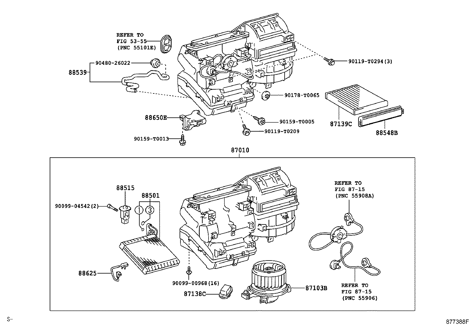 87103-0K040 MOTOR SUB-ASSY, BLOWER W/FAN product image