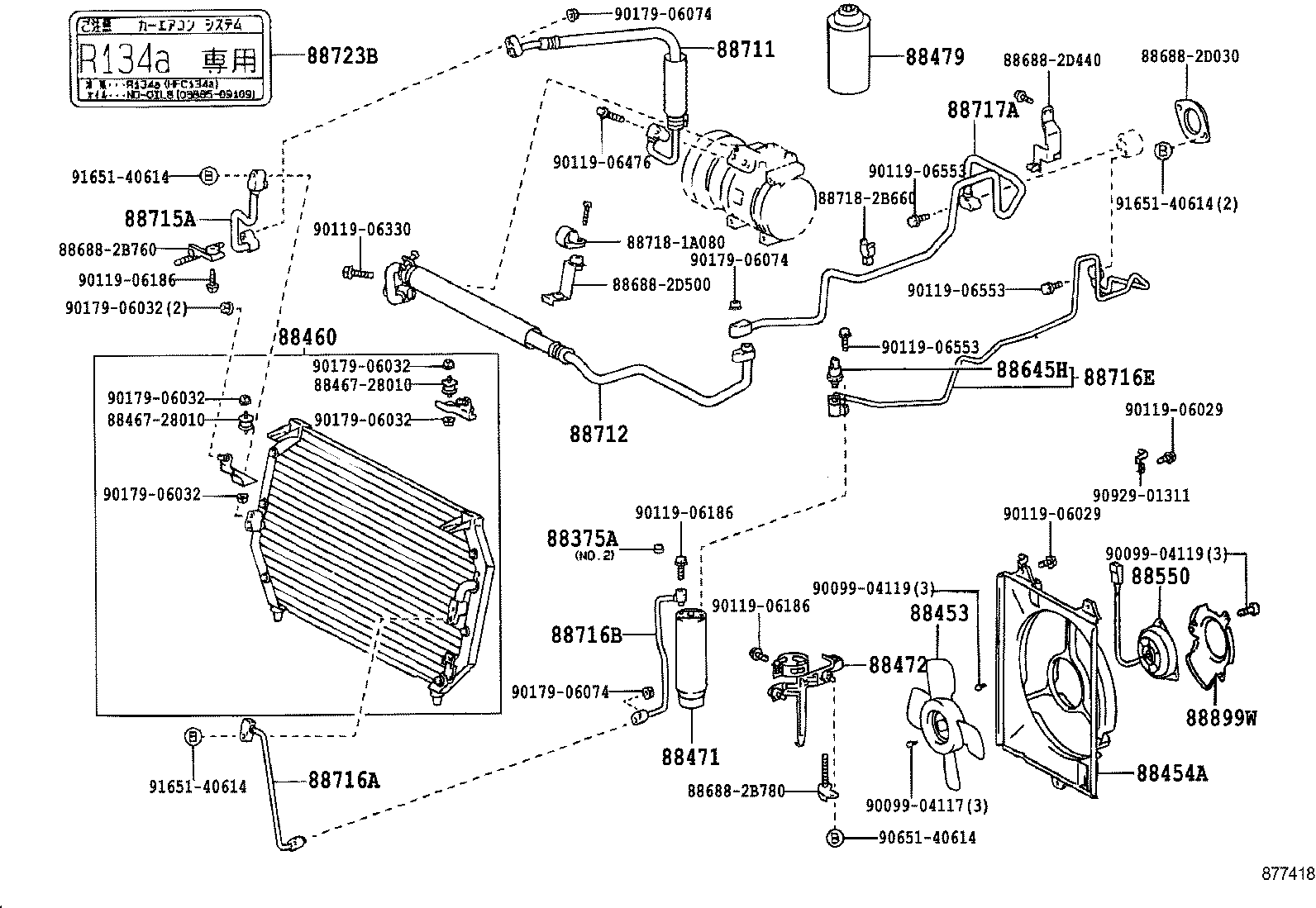 88710-20480 TUBE ASSY, AIR CONDITIONER product image