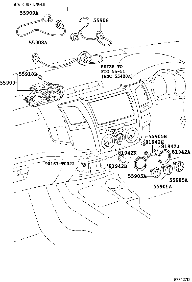 87202-0K010 DUCT, AIR, REAR ROOF NO.2 product image