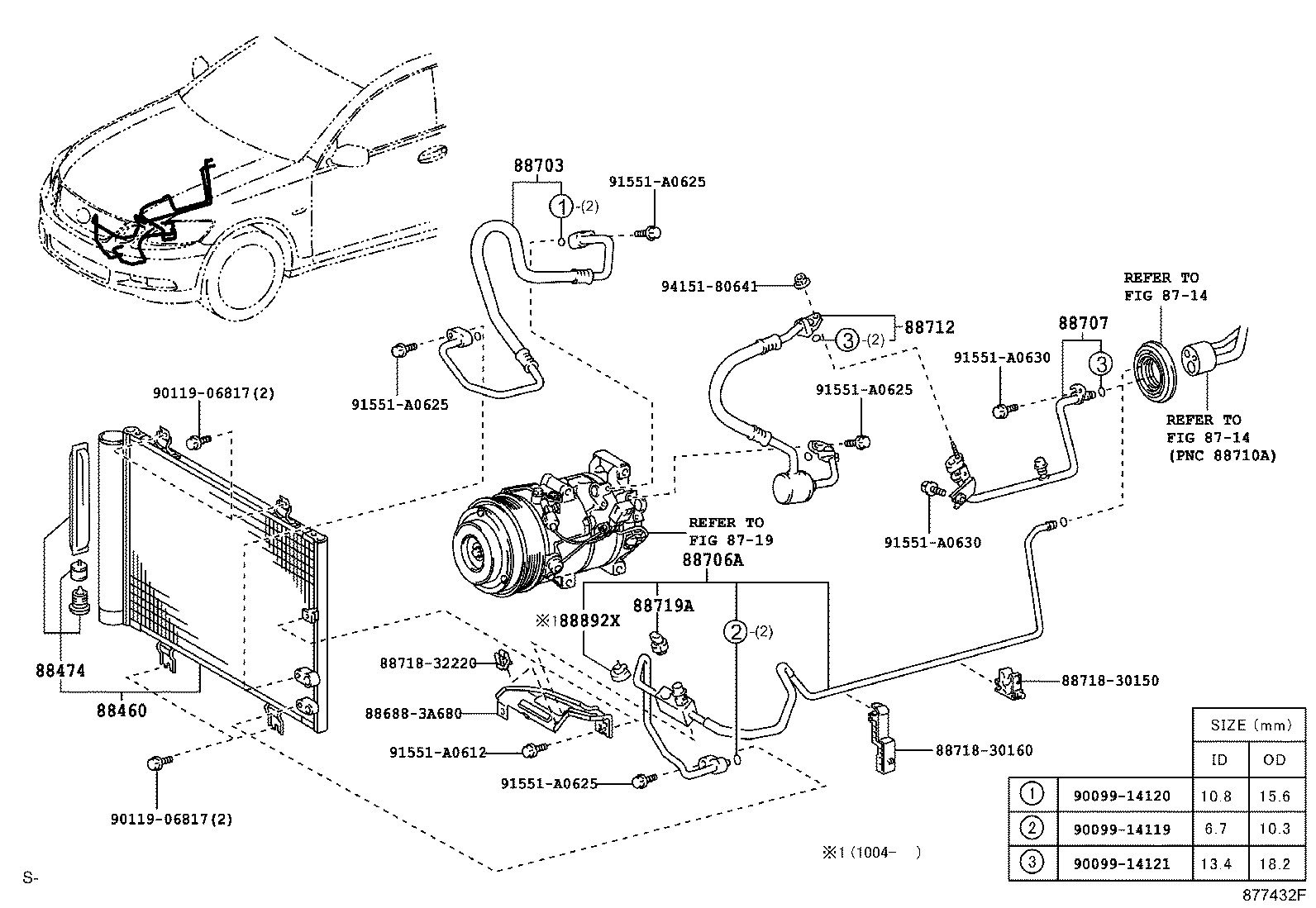 Toyota 88460-30871 CONDENSER ASSY, COOLER