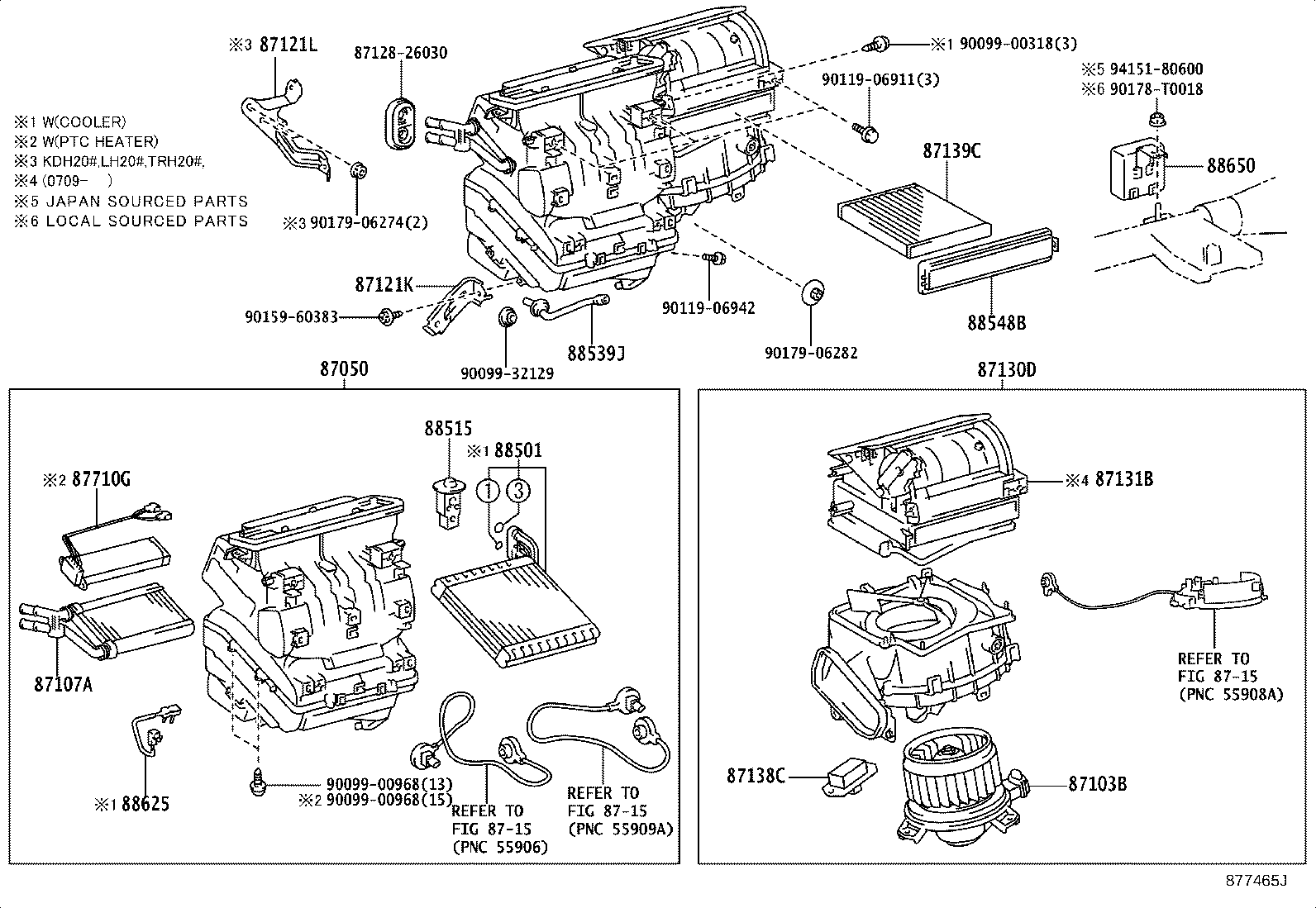 Toyota 87105-26040 FAN SUB-ASSY, BLOWER, REAR
