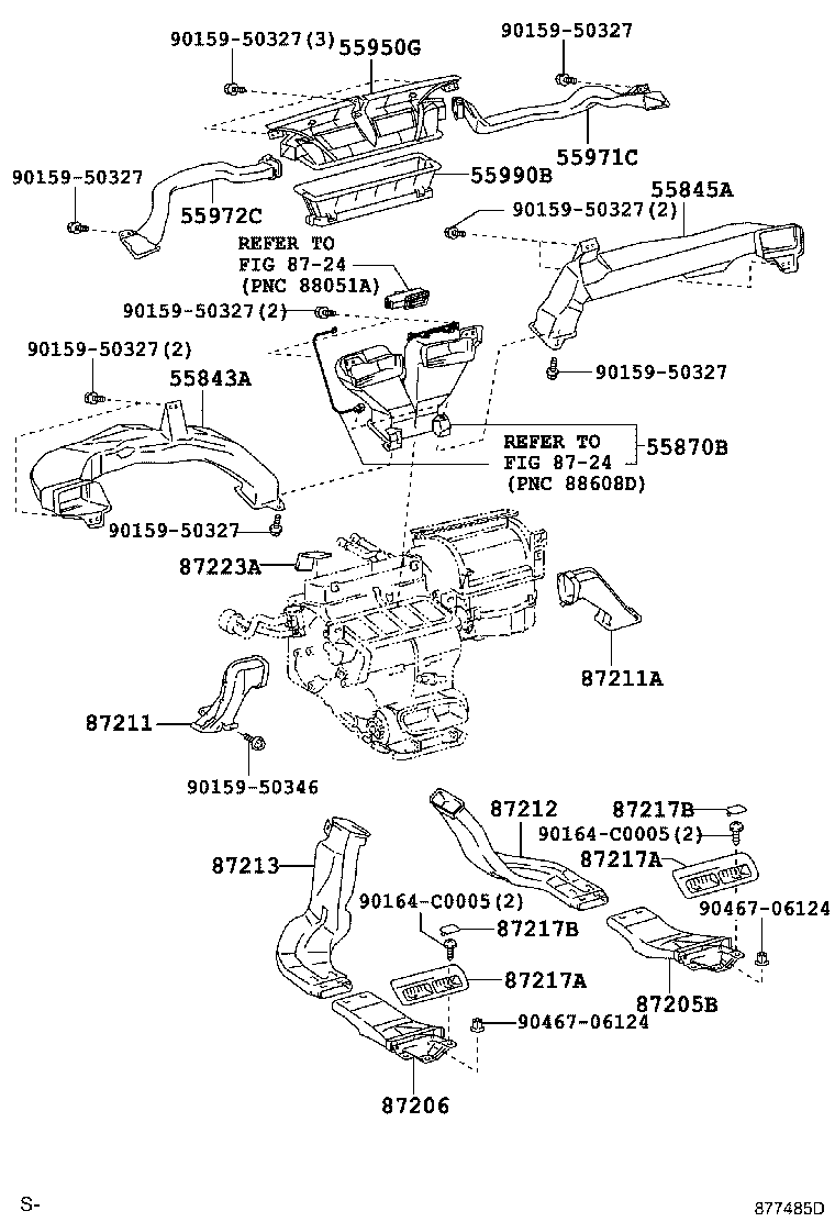 87205-0N010 GUIDE SUB-ASSY, AIR DUCT, RH product image