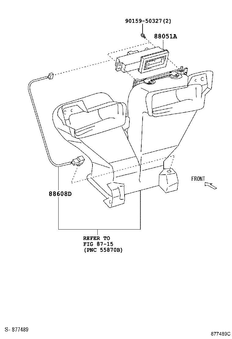 88608-0N020 HARNESS SUB-ASSY, WIRING AIR INDICATER, NO.2 product image