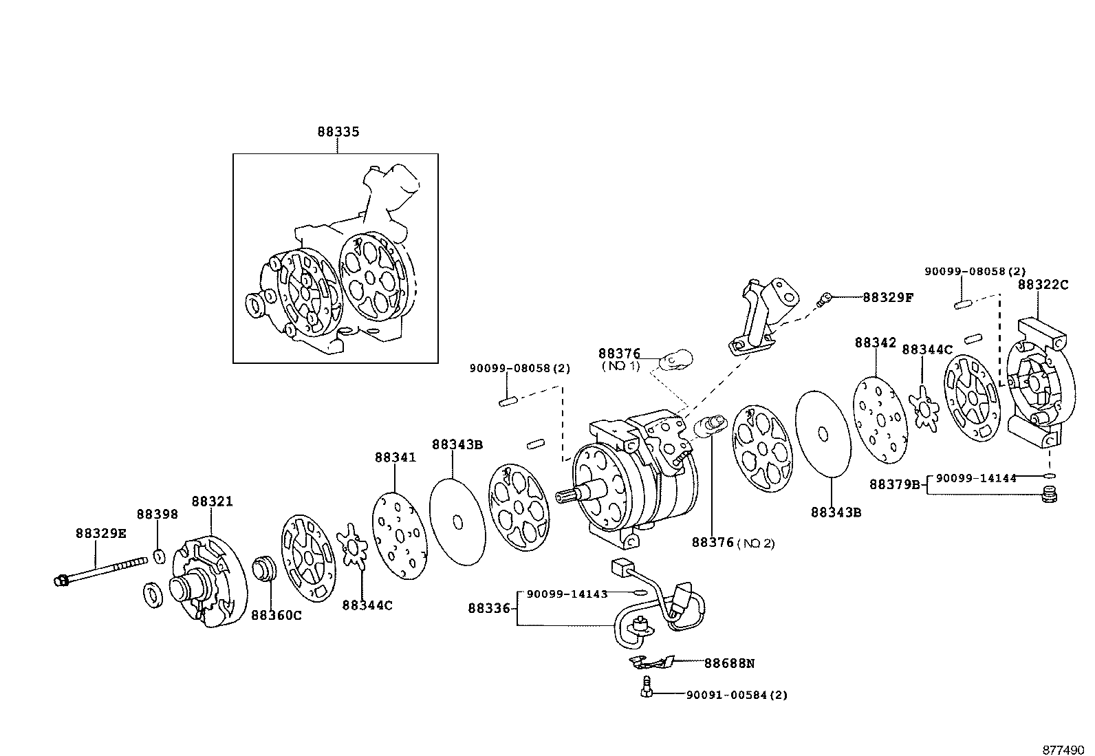 88320-33150 COMPRESSOR ASSY, COOLER product image