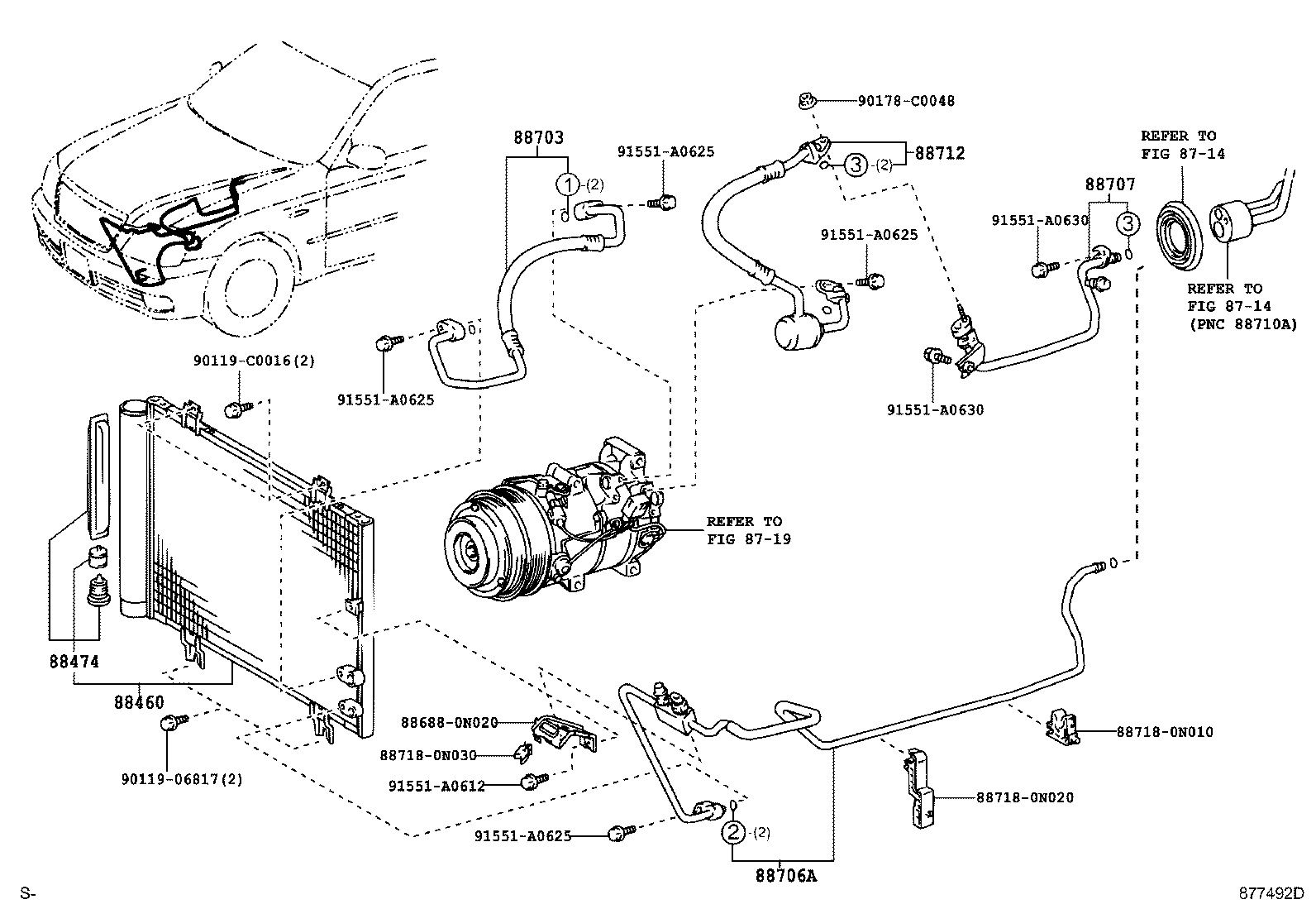 88460-0N010 CONDENSER ASSY, COOLER product image