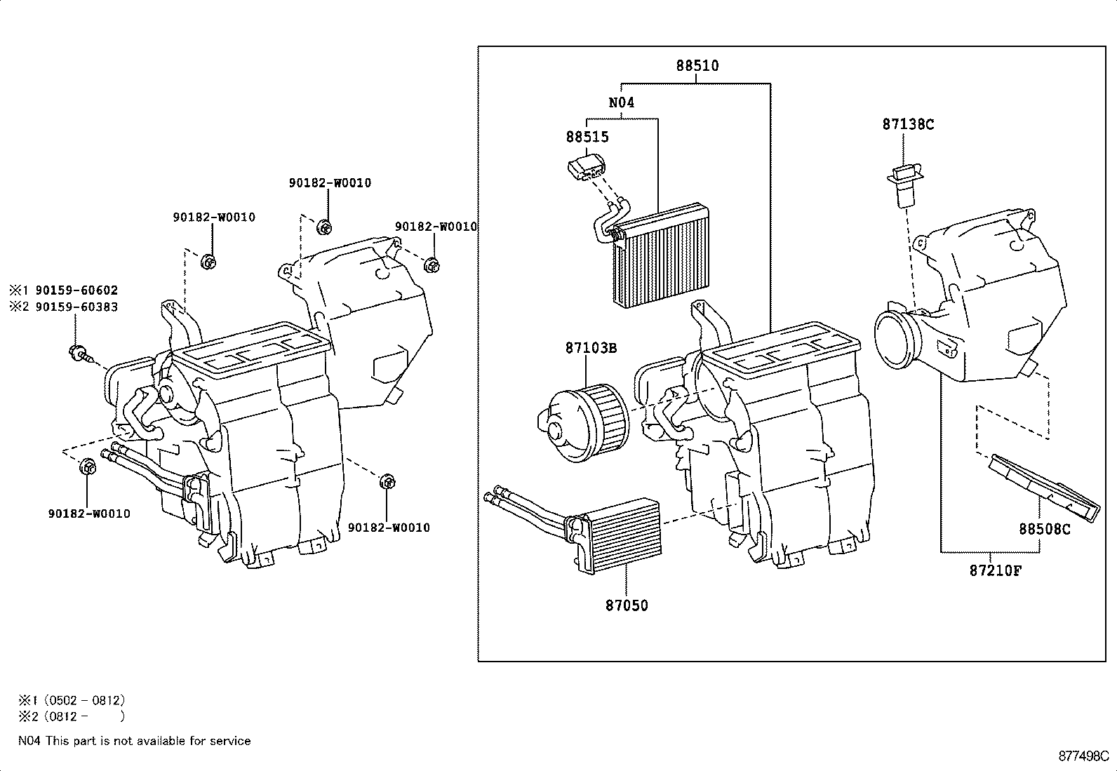87103-0H021 MOTOR SUB-ASSY, BLOWER W/FAN product image