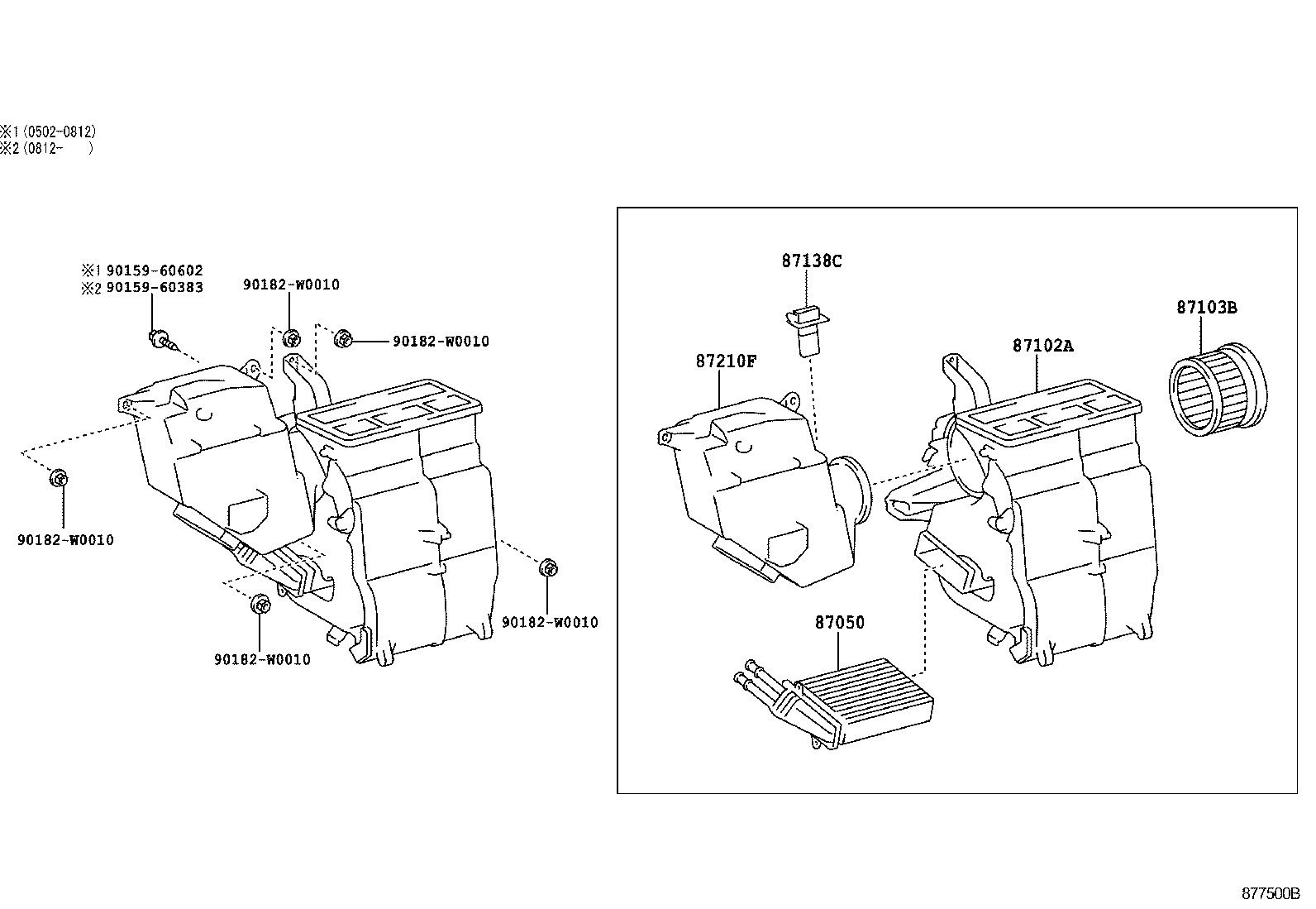 87103-0H021 MOTOR SUB-ASSY, BLOWER W/FAN product image