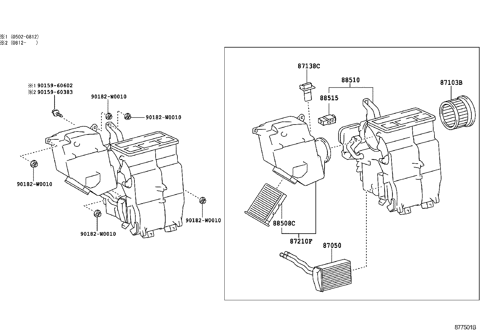 87103-0H021 MOTOR SUB-ASSY, BLOWER W/FAN product image
