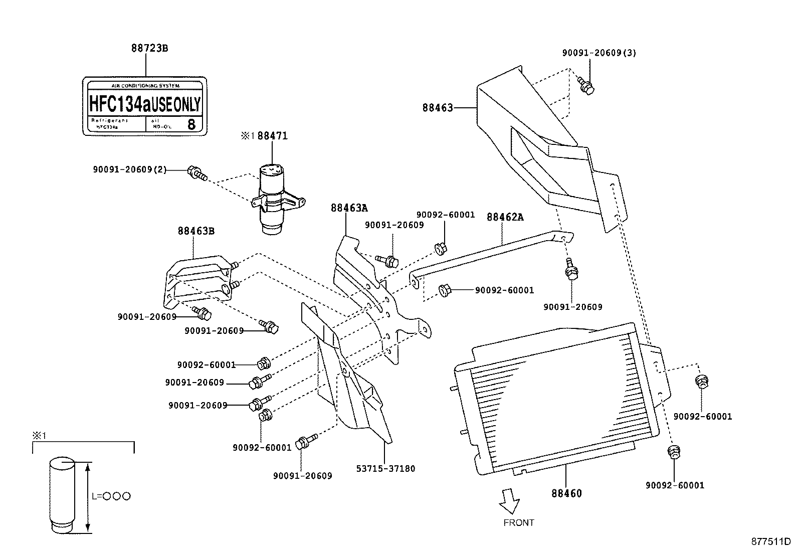 88461-25080 CORE, COOLER CONDENSER product image