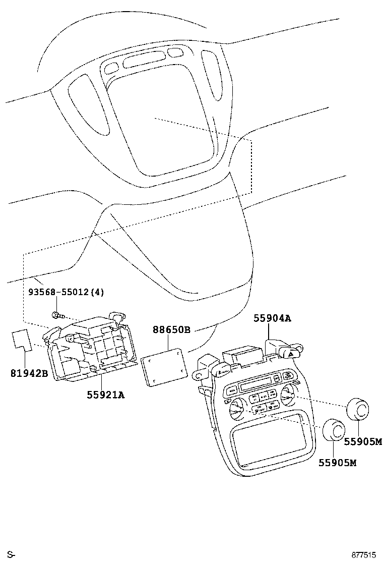 55904-48170 HOUSING SUB-ASSY, HEATER CONTROL product image