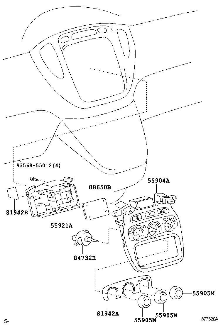 Toyota 55904-48180 HOUSING SUB-ASSY, HEATER CONTROL