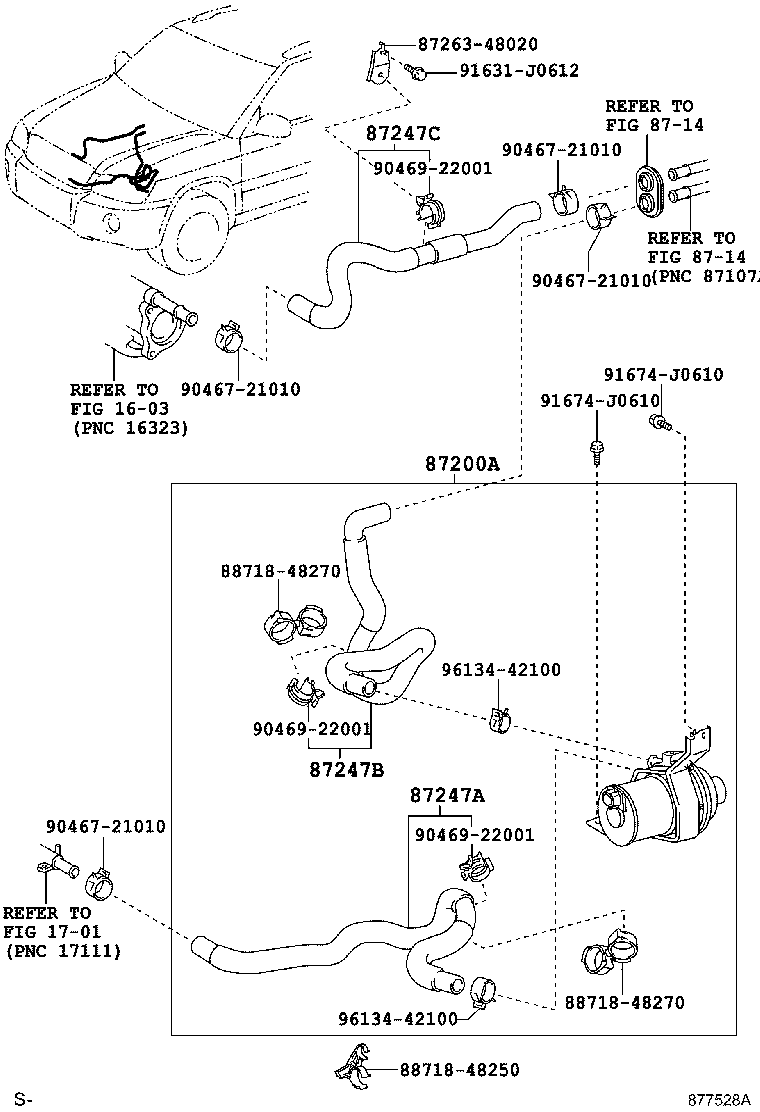 Toyota 87245-48870 HOSE, HEATER WATER, INLET A