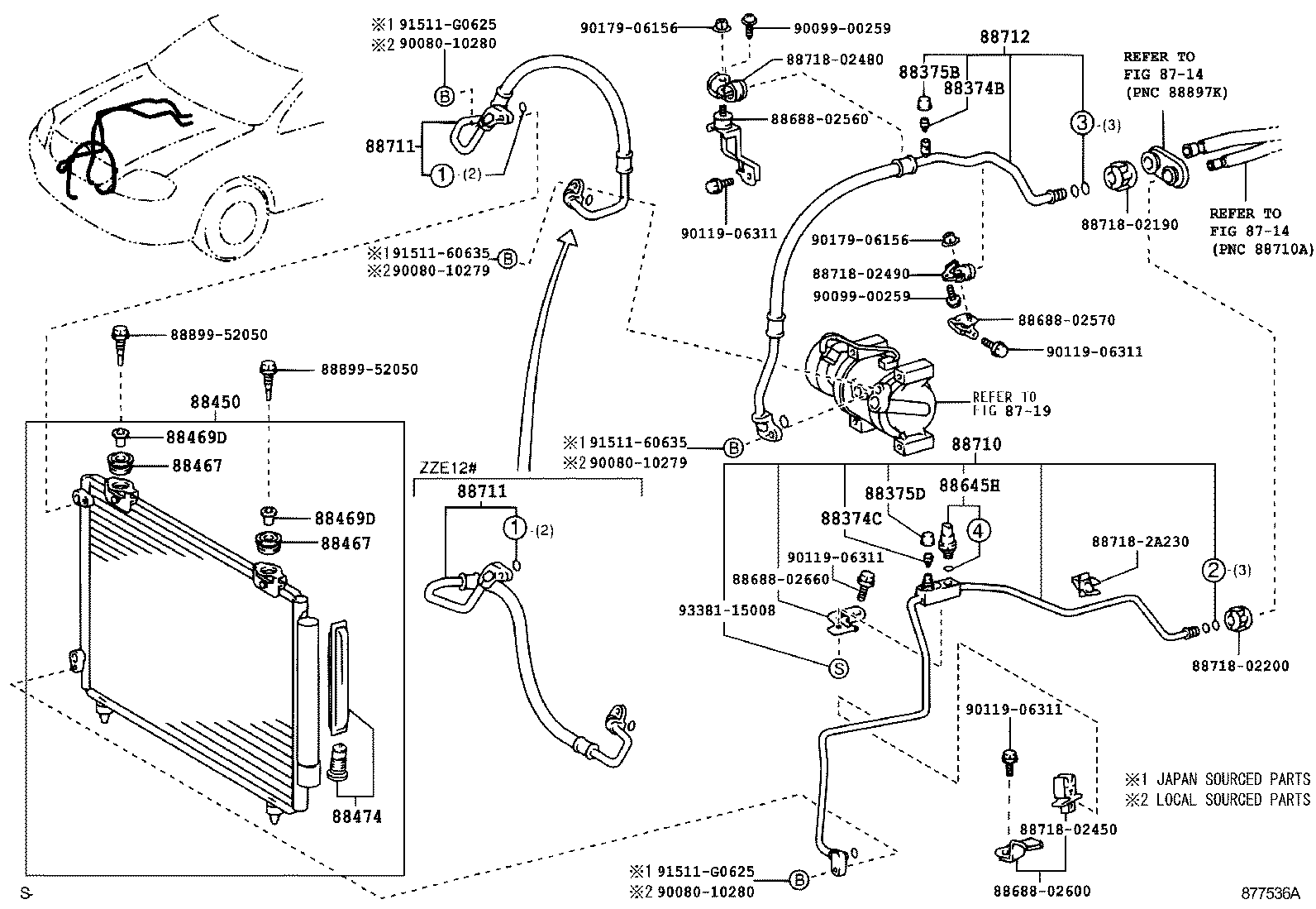 88450-02150 CONDENSER ASSY, W/RECEIVER product image