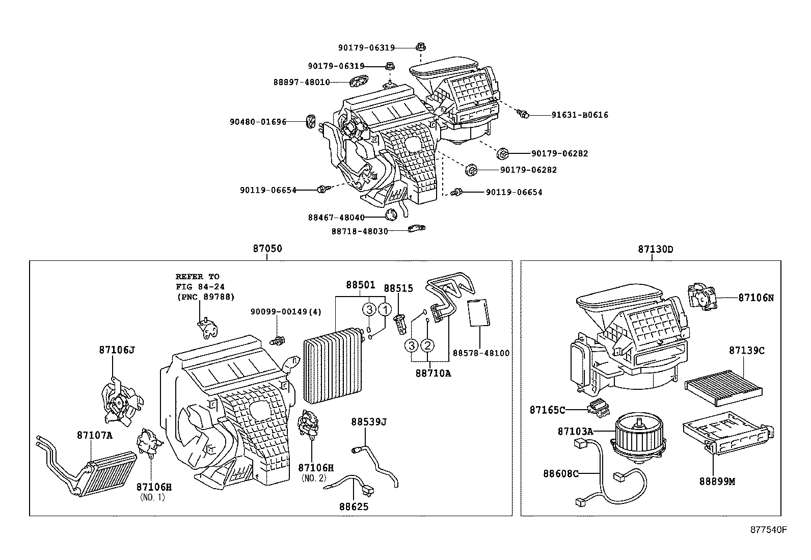 Toyota 88501-48171 EVAPORATOR SUB-ASSY, COOLER, NO.1