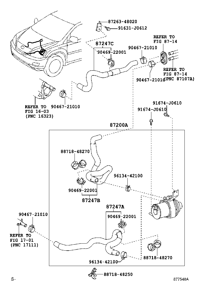 Toyota 87245-48A20 HOSE, HEATER WATER, A
