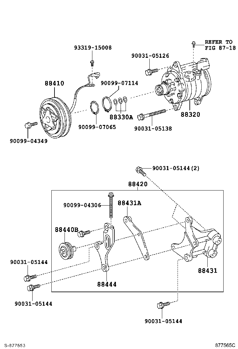 88345-37221 BRACKET, COMPRESSOR MOUNTING product image
