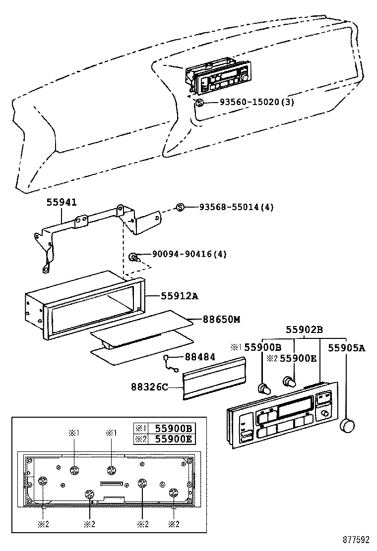 55902-26031 CONTROL SUB-ASSY, HEATER product image