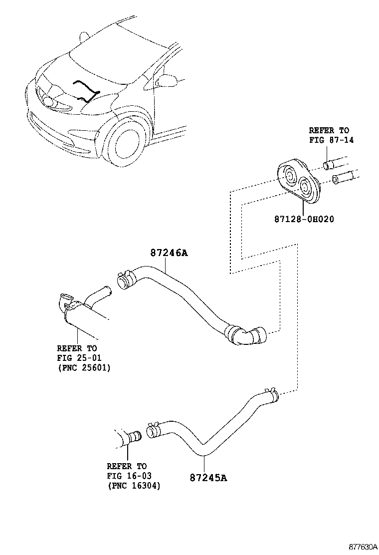 87245-YV020 HOSE, HEATER WATER, OUTLET A product image