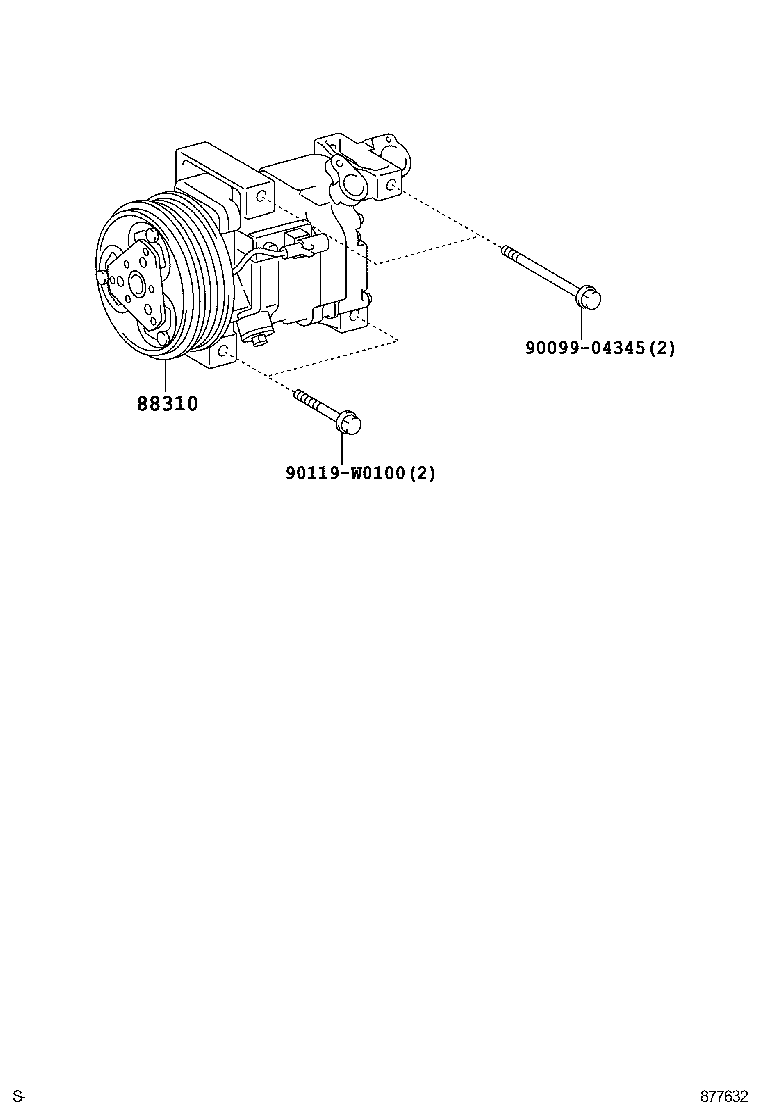 88310-0H020 COMPRESSOR ASSY, W/PULLEY product image