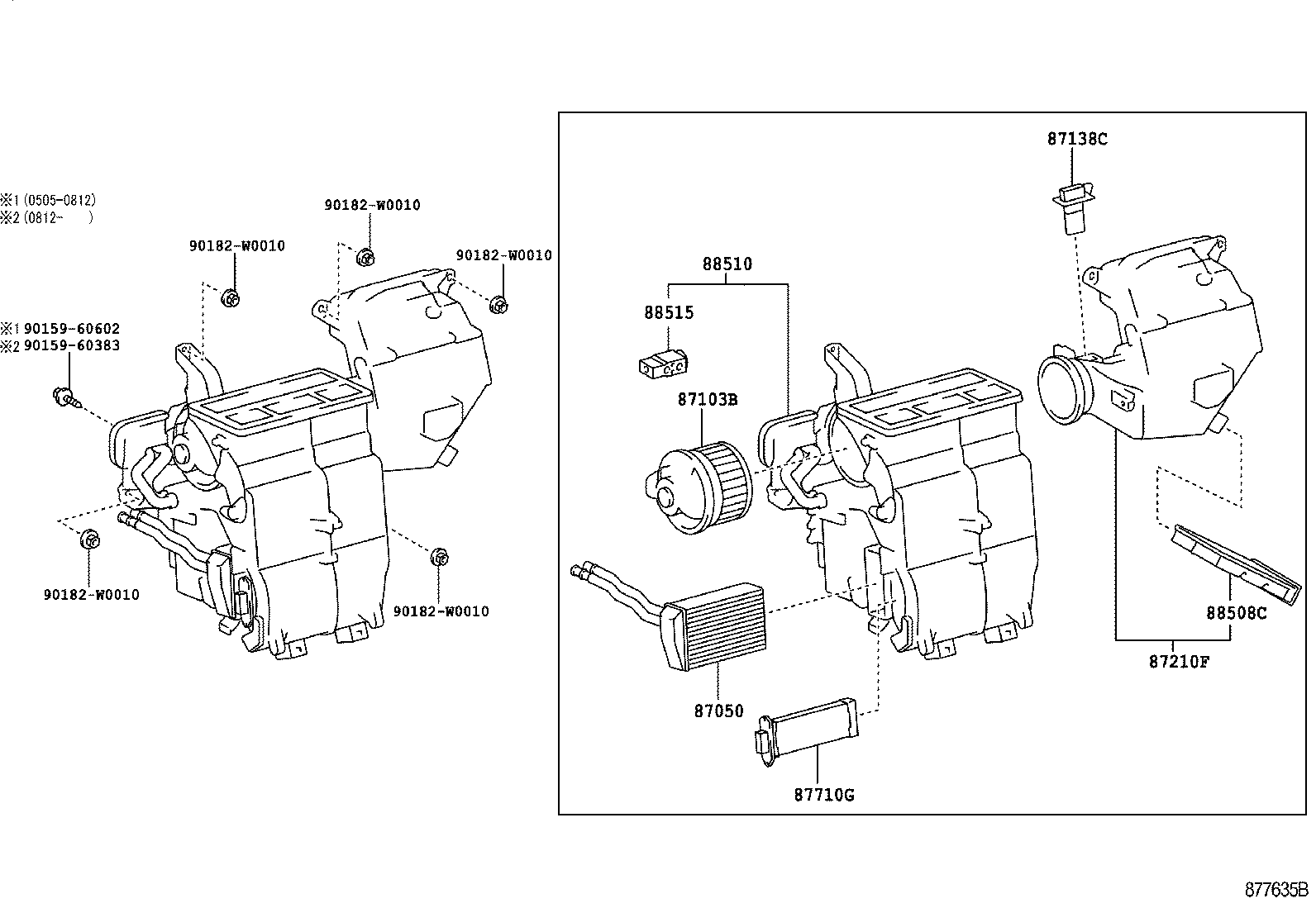 87103-0H021 MOTOR SUB-ASSY, BLOWER W/FAN product image