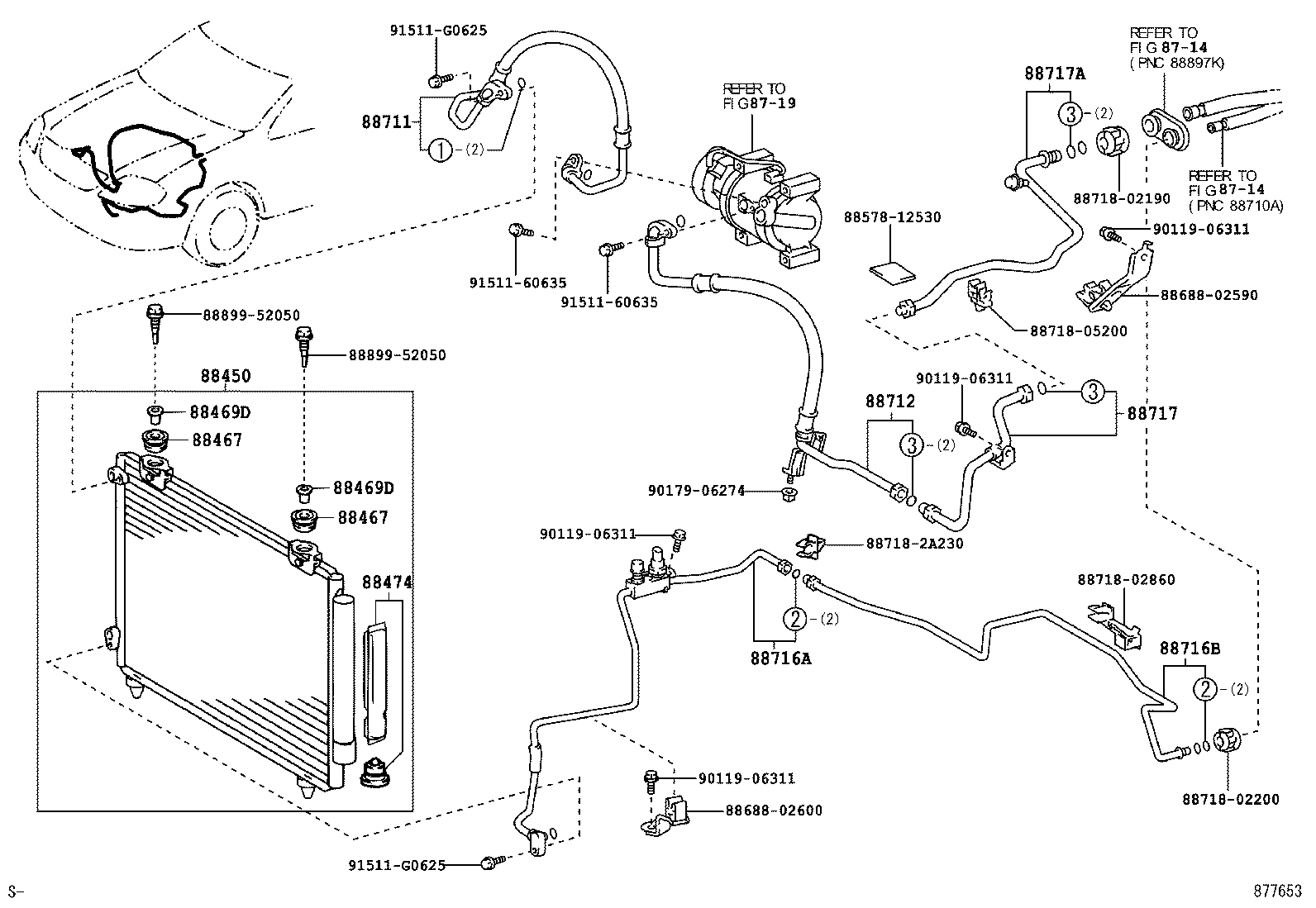 88450-02150 CONDENSER ASSY, W/RECEIVER product image