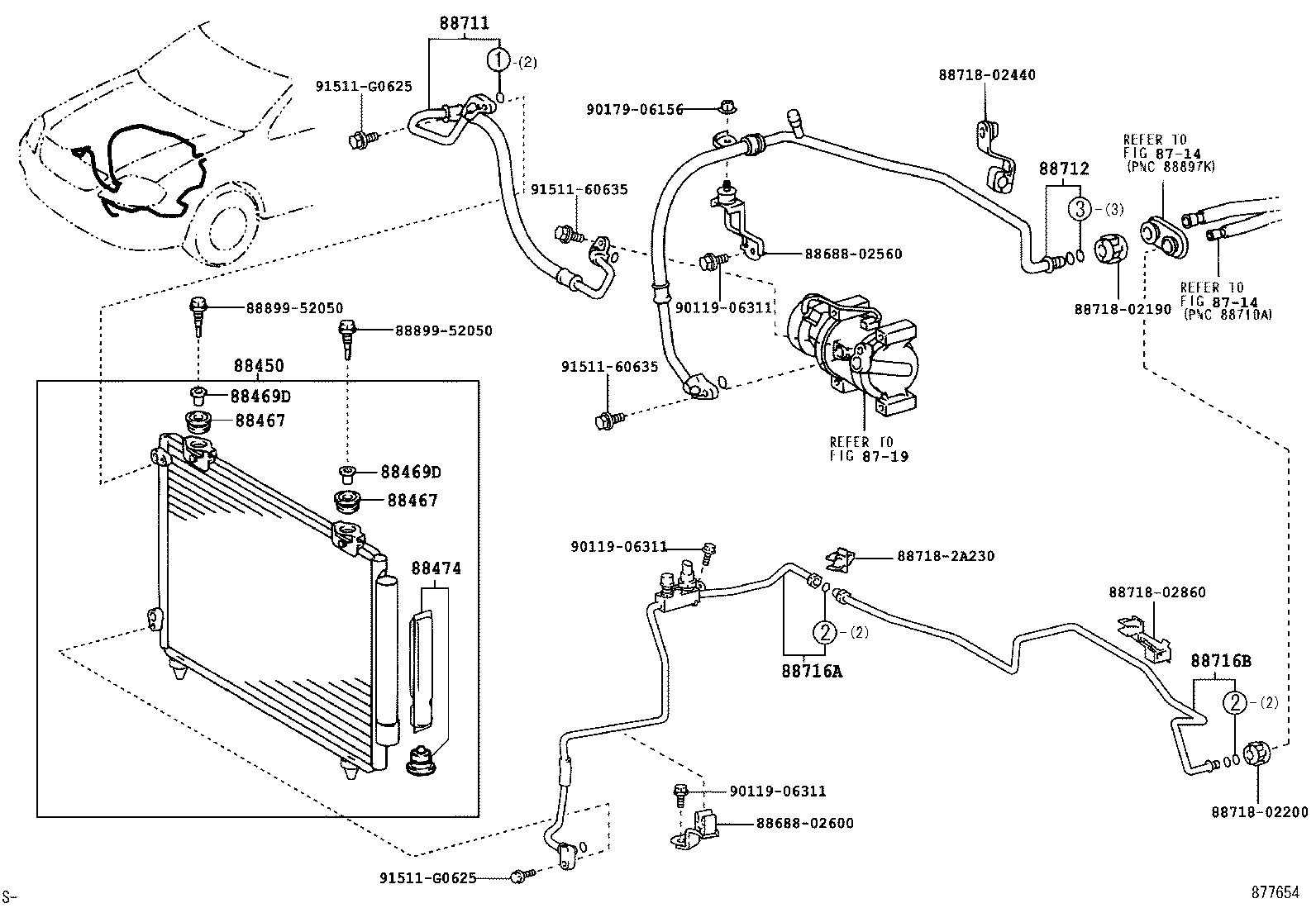 88450-02150 CONDENSER ASSY, W/RECEIVER product image