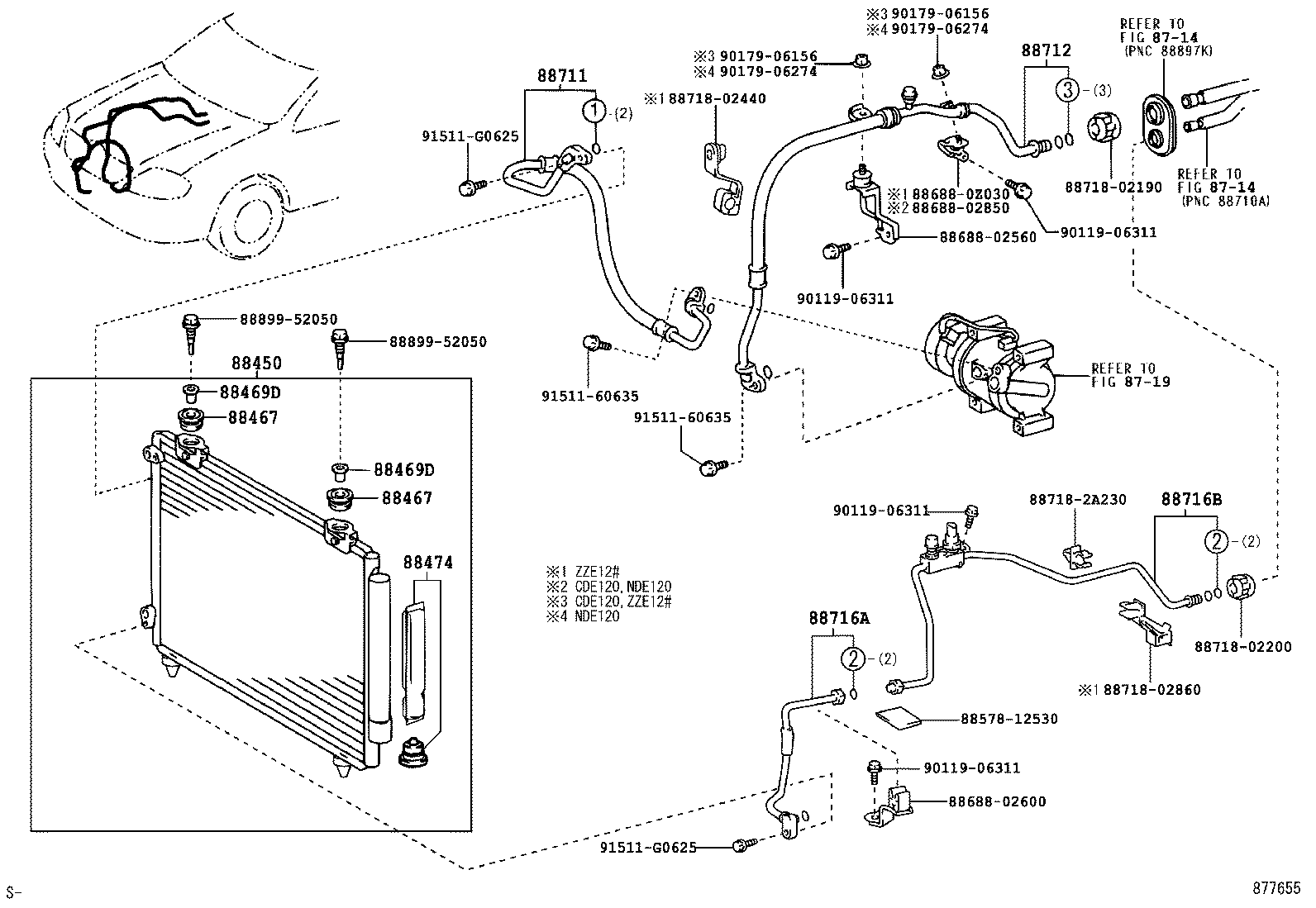 88450-02150 CONDENSER ASSY, W/RECEIVER product image