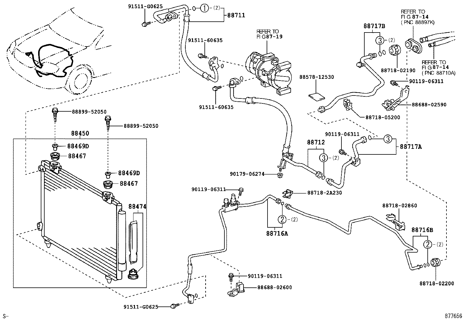 88450-02150 CONDENSER ASSY, W/RECEIVER product image