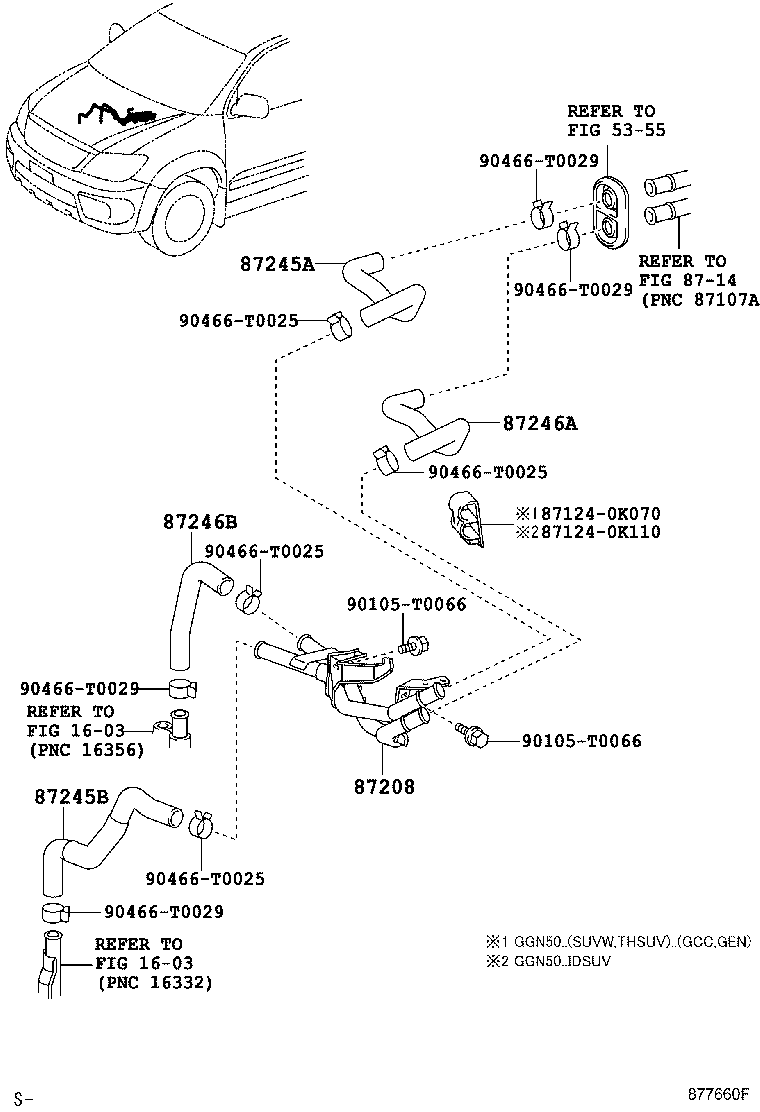 87245-0K620 HOSE, HEATER WATER, OUTLET A product image