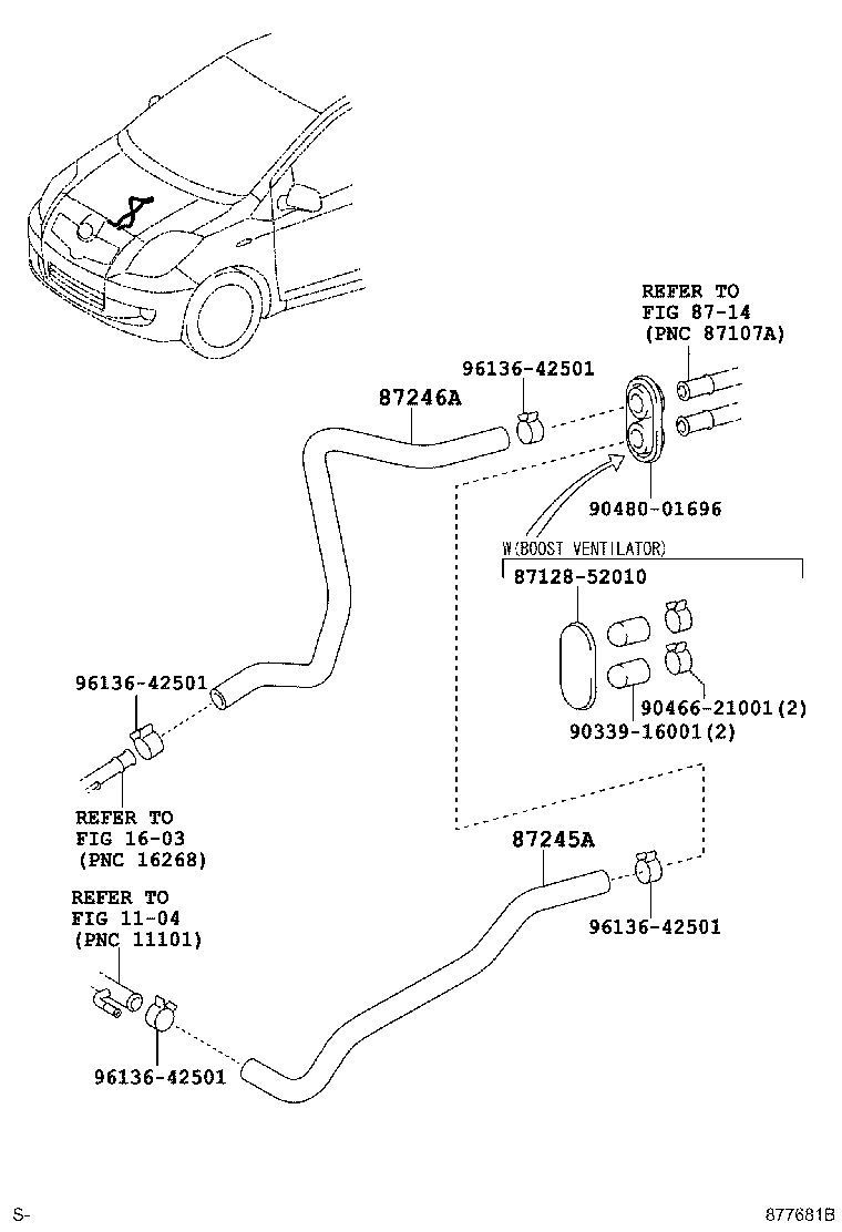 87245-52080 HOSE, HEATER WATER, INLET A product image