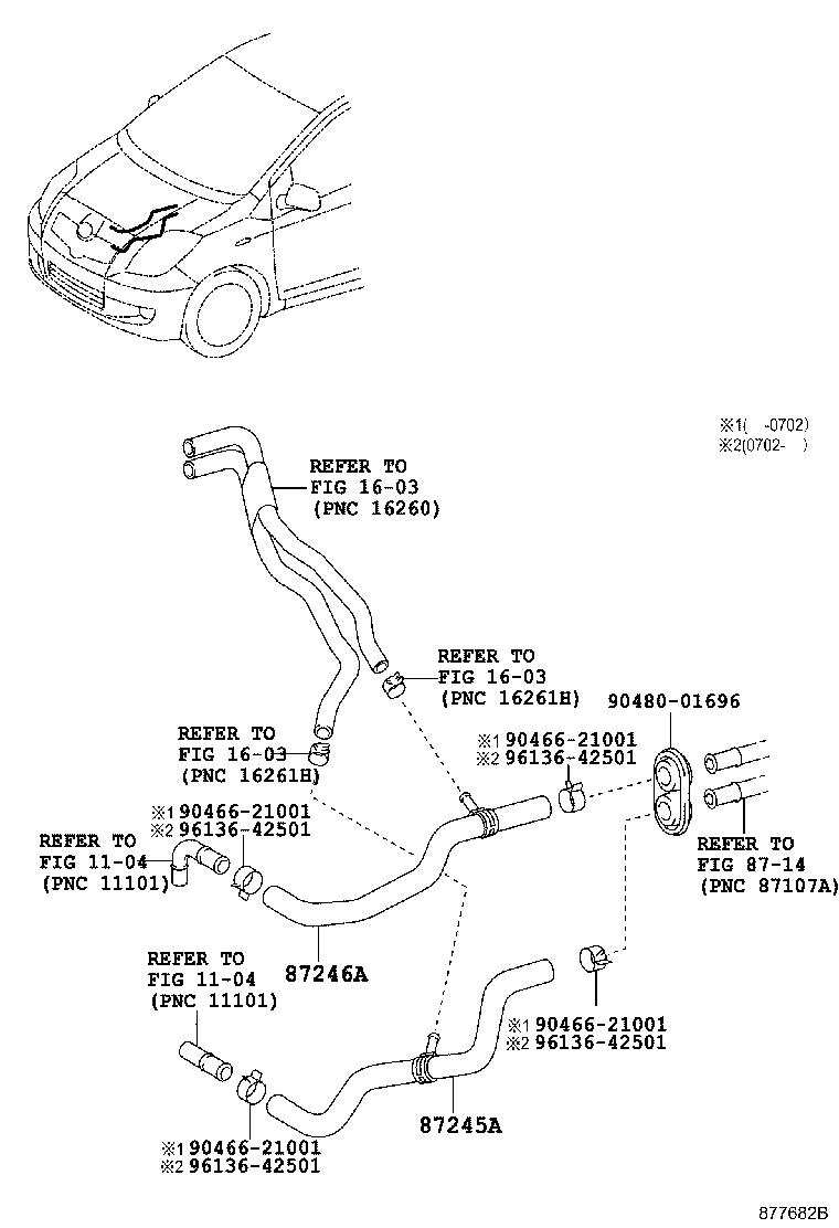87245-52150 HOSE, HEATER WATER, OUTLET A product image