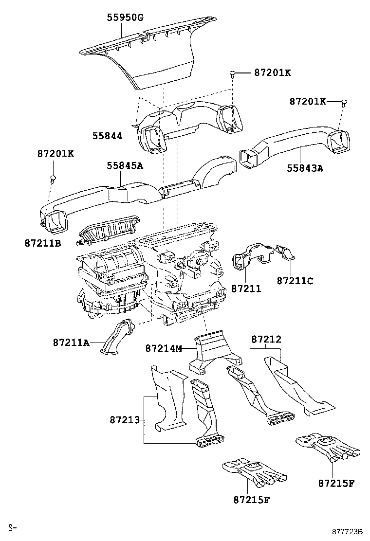 55087-0K010 DUCT, HEATER TO REGISTER, NO.3 product image
