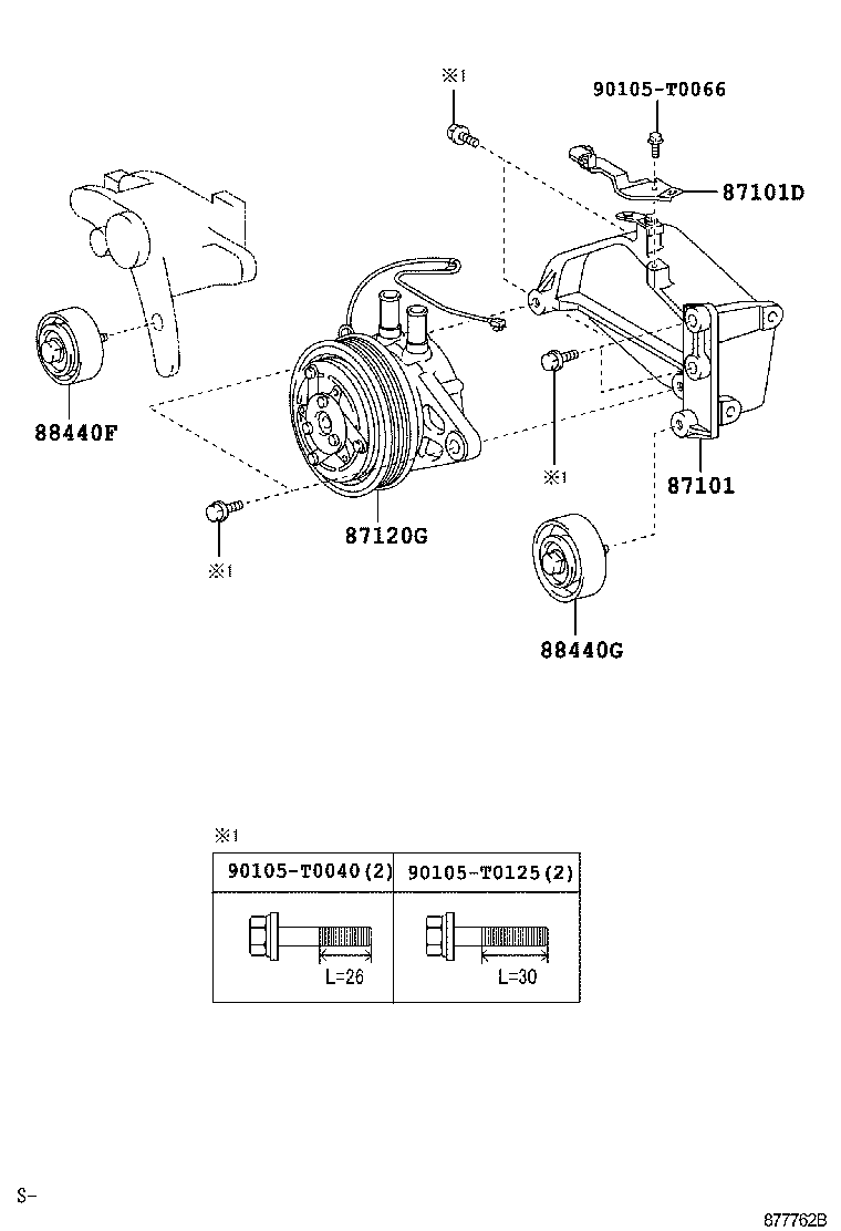 87101-0K010 BRACKET SUB-ASSY, VISCOUS HEATER NO.1 product image
