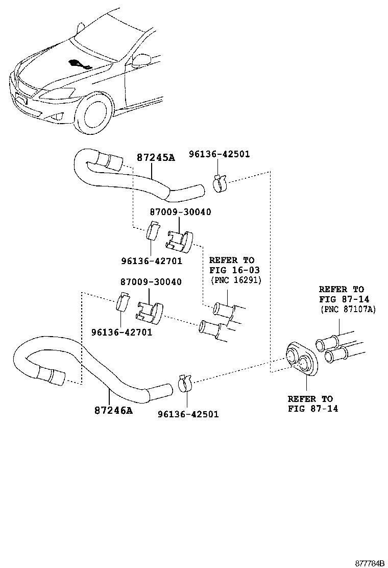 87245-53130 HOSE, HEATER WATER, OUTLET A product image