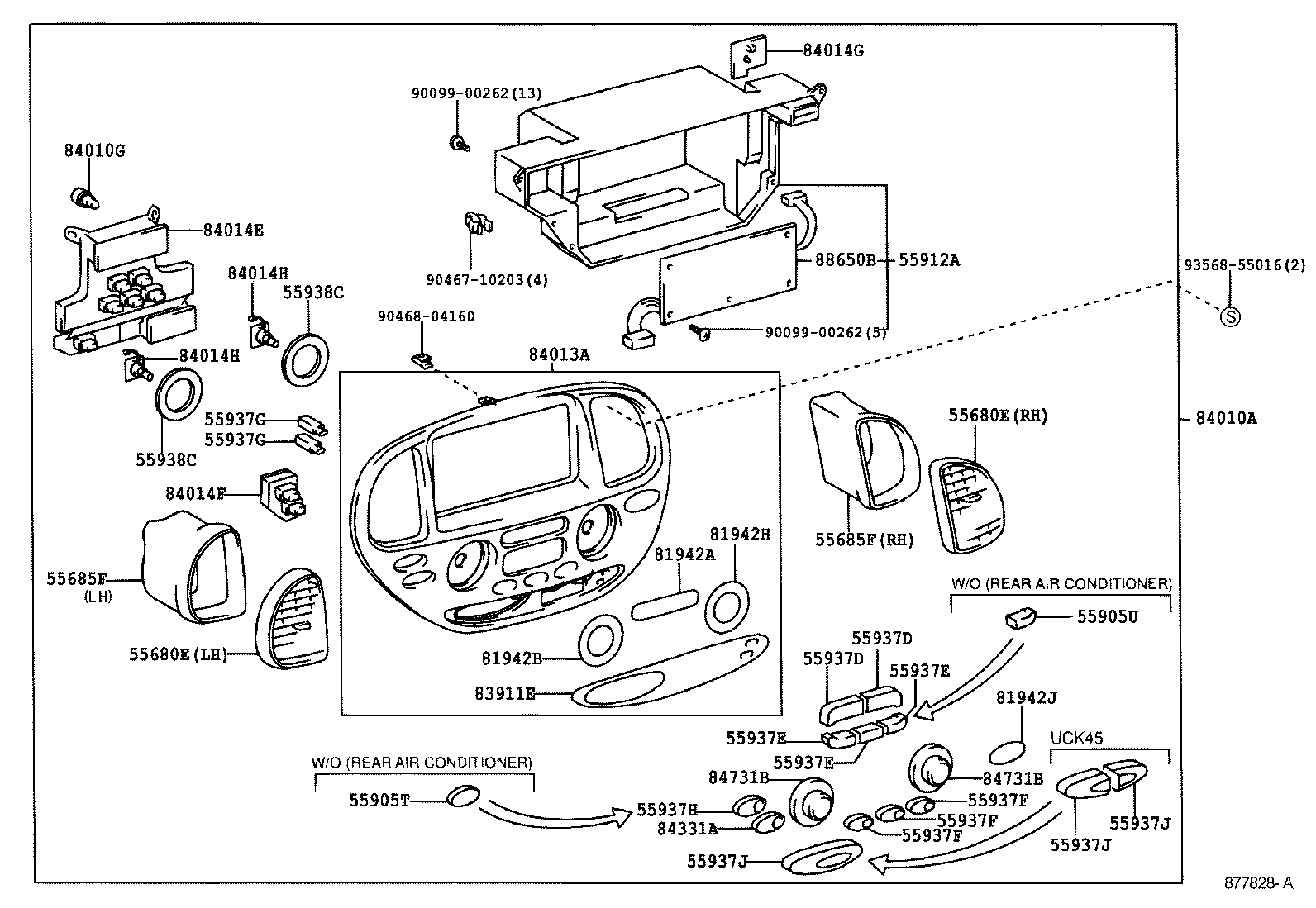 Toyota 55912-0C021 HOUSING, HEATER CONTROL