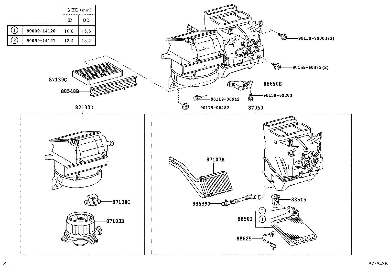 87050-52140 RADIATOR ASSY, AIR CONDITIONER product image